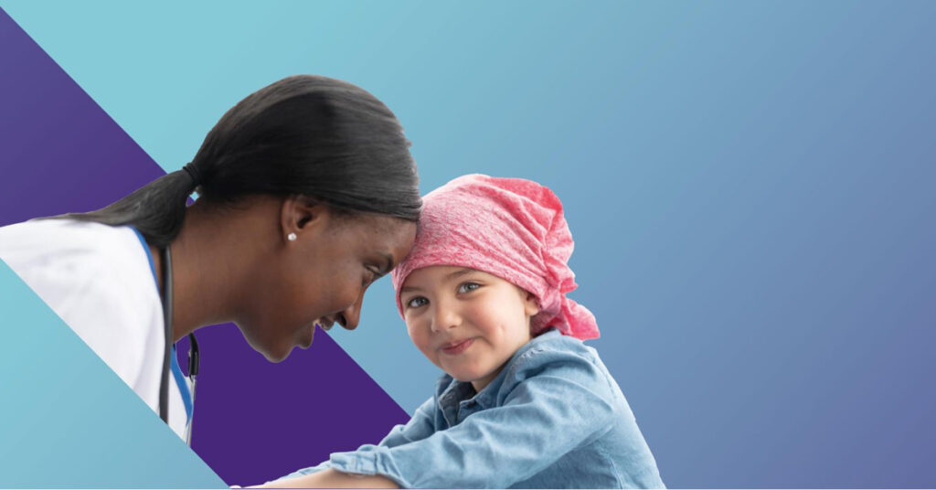 Image of a doctor touching their forehead to a child's forehead. The child is looking at the camera and has a scarf on their head. The Recordati Rare Disease Privacy Policy. Information notice on the processing of data via the Recordati Rare Disease website.